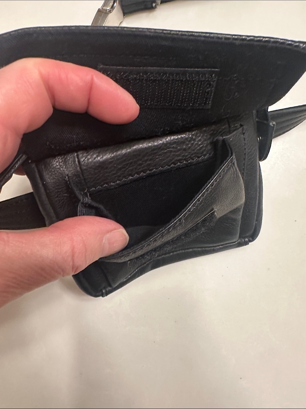 Fossil Black Leather Mini Belt Bag - Picture 4 of 9